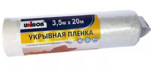 Пленка укрывная с малярной лентой  3,5м х 20м /25шт/кор UNIBOB / К78980