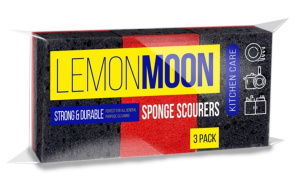 Губка кух. "Lemon Moon" /96мм*64мм*35мм /3шт*пач/28 пач*кор/L003