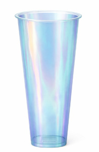 Стакан 650 мл Bubble Cup с квадр.дном ПЕРЛАМУТР ПП 90мм /ВЗЛП/1029IML-ГПЕР/10шт*24уп/240 шт