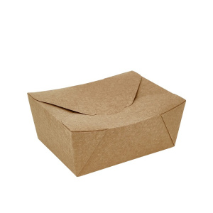 Коробка на вынос А1 ECO FOLD BOX 600, 110х90х73мм крафт/крафт (25/375 шт./кор.)