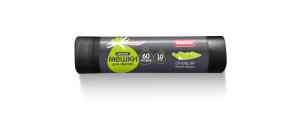 Мешок для мусора с завяз.  ПНД 60л.(17мкм) /58*62см/"DONINI" OVERLAP чёрн.(10шт.х 30рул*кор) МР3-314