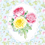 Салфетка 3-сл. 33*33  20л Art Bouquet Розовый сад /12пач*кор/37352