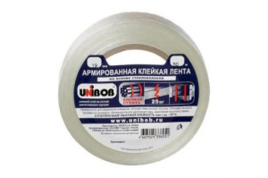 Клейкая лента армированная стекловолокном  19 х 50м  (инд. упак.) /48шт*кор/ UNIBOB  К42068