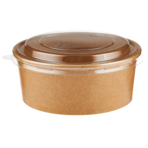 Салатник бумажный круглый Kraft Round 750мл/150х130х60/ (50шт/300 шт*кор) / кр 42039