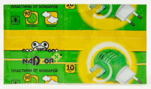 Пластины от комаров без запаха по 10шт Nadzor/250шт*кор/ITM003P