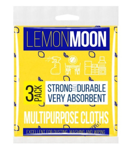 Салфетки для уборки Вискоза  Lemon Moon с печатью /380*380/3шт*уп/28уп*кор/ L401