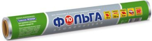 Фольга алюм. Саяночка (9мкм) 29см х 10м "Стандарт" ЭКОНОМ в плёнке/48шт*кор/ ФЛГ06500/БФ1004