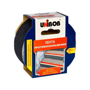 Лента противоскольжения 50мм х 5м/24шт/кор UNIBOB Черная К39293