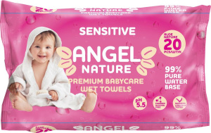 Влажные салфетки   20шт ANGEL розовый  Sensitive /48 шт*кор / AN-6