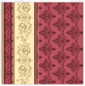 Салфетка 3-сл. 33*33  20л Bouquet Home Collection Classic  Золотой узор/12пач*кор/42768