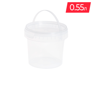 Ведро  0,550л. D=100 mm с ручкой БЕЗ КРЫШКИ/500шт*кор/Унипак крышка 24996