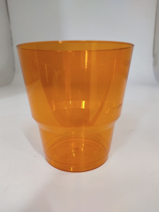 Стакан 200мл Кристалл   Оранжевый PlasticSolution /50/1000шт*кор