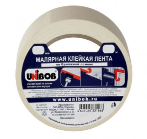 Клейкая лента малярная  48 х 25м (инд.упак.) /36шт*кор/  UNIBOB  К84728