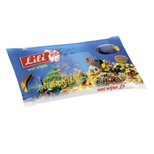 Влажные салфетки  15шт."Lili" с ароматом морской свежести /152 шт*кор/ 2/315-286