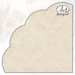 Салфетка 3-сл. 33*33  12л Art Bouquet Rondo Барокко Шампань /15уп*кор/37561