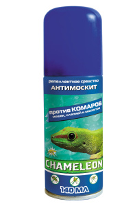 Аэрозоль репеллентный от комаров 140 мл/6шт/ 24 шт/"Chameleon" Я-232