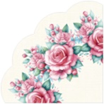 Салфетка 3-сл. 33*33 12л Art Bouquet Rondo Венок из роз /15пач*кор/42729