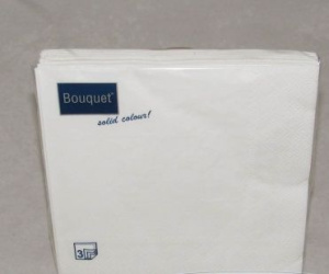 Салфетка 2-сл. 33*33 20л Bouquet Colour белые/12уп*кор/42653