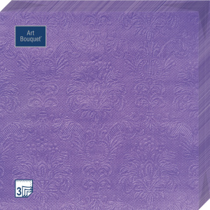 Салфетка 3-сл. 33*33  16л Bouquet   Барокко  светло-пурпурный/12уп*кор/57239