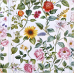 Салфетка 3-сл. 33*33  20л Bouquet Home Collection  Цветочный калейдоскоп/12пач*кор/25391