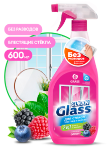 GraSS Clean Glass  для стекол и зеркал 600мл. ( 8 шт х кор) /125241/Лесные ягоды