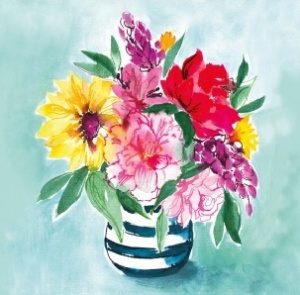 Салфетка 3-сл. 33*33  20л Bouquet Home Collection Classic  Акварельный натюрморт/12пач*кор/37917