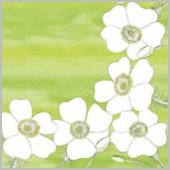 РАСПРОДАЖА Салфетка 3-сл. 33*33  20л Art Bouquet Акварельный цветок /12пач*кор/57271