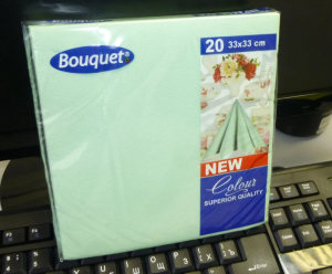 Салфетка 2-сл. 33*33 20л Bouquet Colour салатовые/12уп*кор/42662