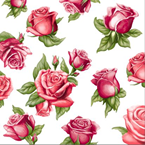 Салфетка 3-сл. 33*33  20л Bouquet Home Collection Classic  Красные розы  /12пач*кор/25553/НОВИНКА
