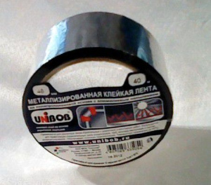 Клейкая лента металлизированная 48 х 40м (инд.упак.) втулка 76 /36шт*кор/ UNIBOB К39118