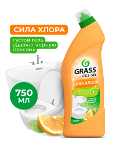 GraSS Чистящее средство "DOS GEL" Сила цитрусов  750 мл/125678/12шт*кор