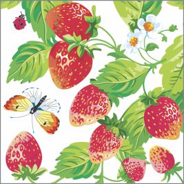 Салфетка 1-сл. 24*24   40л  Desna Design  Земляника /32уп*кор/57401