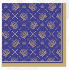Салфетка 3-сл. 33*33  20л Bouquet Home Collection Classic  Корона империи золото на синем /12/ 42323