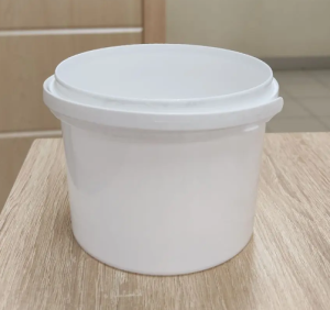 Ведро  0,550л. D=105 mm / БЕЛОЕ/ КОНТР.ЗАМОК /БЕЗ КРЫШКИ/с ручкой/250шт*кор/ЮП/крышка 42118