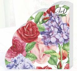 Салфетка 3-сл. 33*33  12л Art Bouquet Rondo Прекрасные цветы /15пач*кор/42724