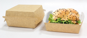 Коробка для гамбургера BURGER Combi Box 500 мл 120*120*35+35 мм L "Крафт" 50/800 шт76427/73071