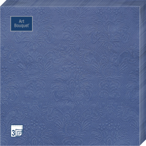 Салфетка 3-сл. 33*33 16л Bouquet Барокко благородный синий/12уп*кор/57227