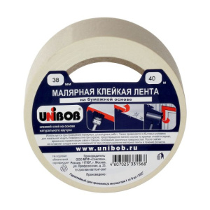 Клейкая лента малярная  38 х 40м  (инд.упак.) /48шт*кор/  UNIBOB  К37962