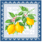 Салфетка 3-сл. 33*33  20л Bouquet Home Collection Classic  Лимон /12пач*кор/42320