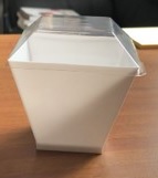 Форма Квадрат PS, 160мл /80х80х70/белая/300шт*кор/крышка 40372, 40373
