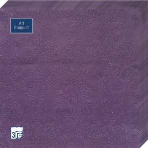 Салфетка 3-сл. 33*33  16л Bouquet   Барокко  баклажан/12уп*кор/57228