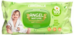Влажные салфетки  100шт ANGEL Camomille/с клапаном/10 шт*кор/ AN7-100