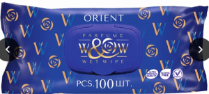 Влажные салфетки  100шт W&W Orient BLUE OCEAN/с клапаном/10 шт*кор/ WOR-100