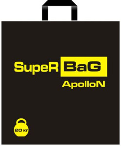 Пакет с петл.ручкой (БП) 44х44+3,5 (90) SupeRBaG черный  ТК 9 /30/300/