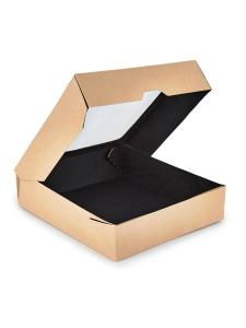 1ЕА Коробка OneBox 1000/bBl ЧЁРНЫЙ, 200*120*40 с прозр окном/ 25/250 шт/