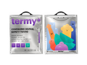 Под заказ//Термопакет Termy STANDART 42 х 50 см / 18 л/15 кг Мет/Мет (100/10шт *кор/пачка) ТПС 06