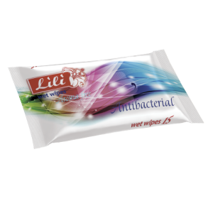 Влажные салфетки  15шт."Lili"  без запаха /152 шт*кор/ 2/3/15-287