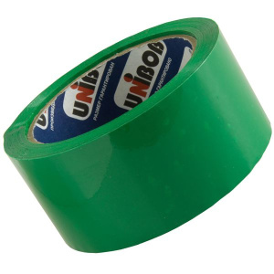 Лента клейкая   48 х 24  45мкм  UNIBOB 600 зеленая инд упак /72шт*кор/К55751