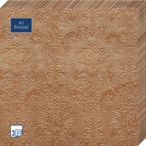 Салфетка 3-сл. 33*33 16л Bouquet Барокко бронзовый/12уп*кор/57225