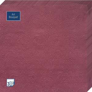 Салфетка 3-сл. 33*33 16л Bouquet Барокко бордовый /12уп*кор/57226